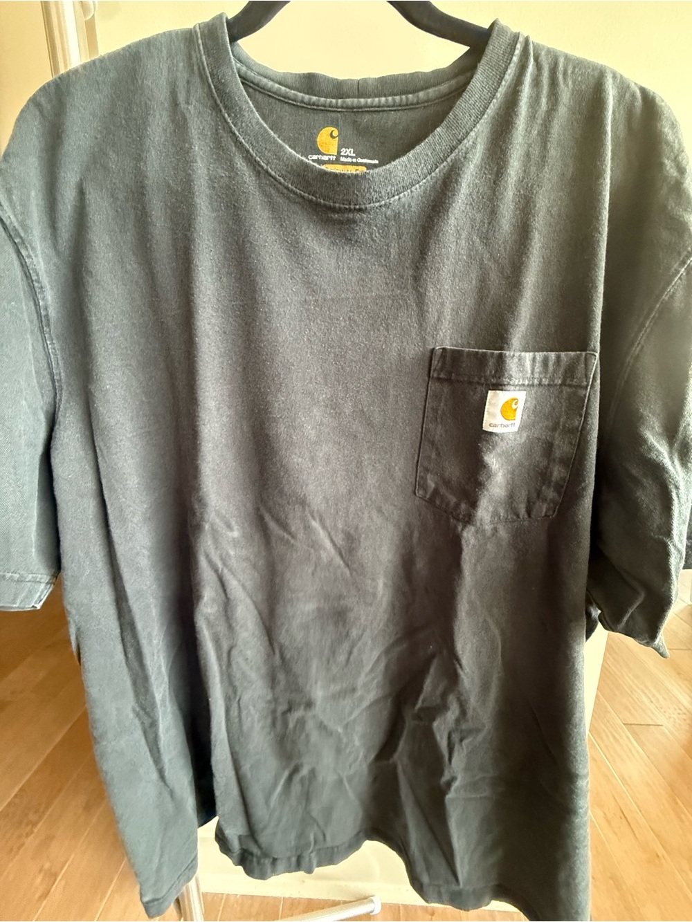Carhartt Pocket T-Shirt in Washed Black